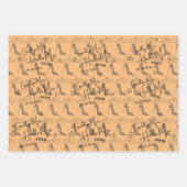 かわいい恋しく思さよならハローミセスブライダルシャワー ラッピングペーパーシート (正面)