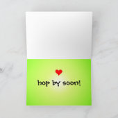 かわいい恋しく思カエルの緑 カード (内部)