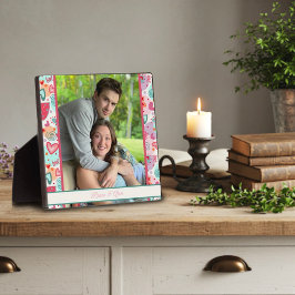 かわいい恋のハートの写真カスタマイズ名前 フォトプラーク