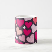 かわいい恋のハートパターン コーヒーマグカップ (中央)