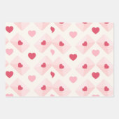 かわいい恋のハート ラッピングペーパーシート (正面)