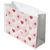 かわいい恋のハート ラージペーパーバッグ (裏面アングル)