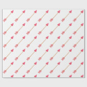 かわいい恋の矢バレンタインデー ラッピングペーパー (フラット)