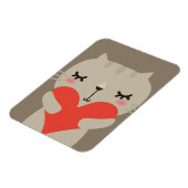 かわいい恋をしたウサギ マグネット (左側)