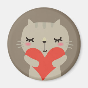 かわいい恋をしたウサギ マグネット