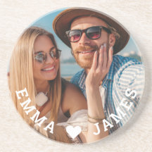 かわいい恋ハートフォトカップルの名パーソナライズされた前