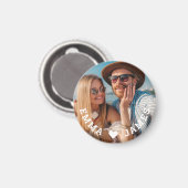 かわいい恋ハートフォトカップルの名パーソナライズされた前 マグネット (正面/裏面)