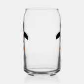 かわいい恋ハートペンギンのカスタムウェディング ガラス缶 (左)