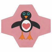 かわいい恋ハートペンギンサッカーボール サッカーボール (フラット)