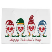 かわいい恋バレンタイン格言追加文字 ラージペーパーバッグ (裏面)