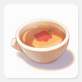 かわいい恋人のステッカー スクエアシール (正面)