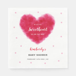 かわいい恋人のバレンタインの赤ちゃんシャワー スタンダードランチョンナプキン