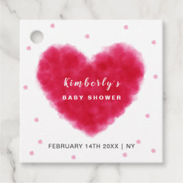 かわいい恋人のバレンタインの赤ちゃんシャワー フェイバータグ