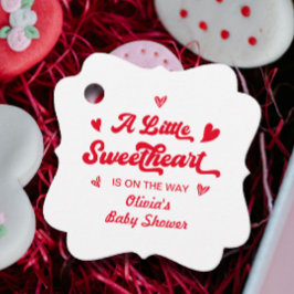 かわいい恋人のバレンタインの赤ちゃんシャワー フェイバータグ