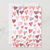 かわいい恋人のバレンタインの赤ちゃんシャワー 招待状 (裏面)