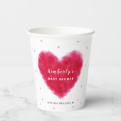 かわいい恋人のバレンタインの赤ちゃんシャワー 紙コップ (裏面)