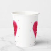 かわいい恋人のバレンタインの赤ちゃんシャワー 紙コップ (左)