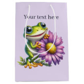 かわいい恋人のパーティーのカスタマイズ ミディアムペーパーバッグ (正面)