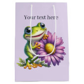 かわいい恋人のパーティーのカスタマイズ ミディアムペーパーバッグ (裏面)