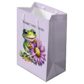 かわいい恋人のパーティーのカスタマイズ ミディアムペーパーバッグ (裏面アングル)