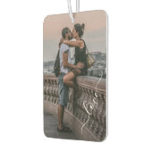 かわいい恋人カップル写真シンプルラブ引用文文字 カーエアーフレッシュナー (左)