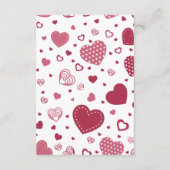 かわいい恋人バレンタインデイおむつラッフル エンクロージャーカード (裏面)