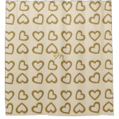 かわいい恋人パターンシャワー・カーテン シャワーカーテン (正面)