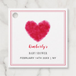 かわいい恋人フレームバレンタイン赤ちゃんシャワー フェイバータグ