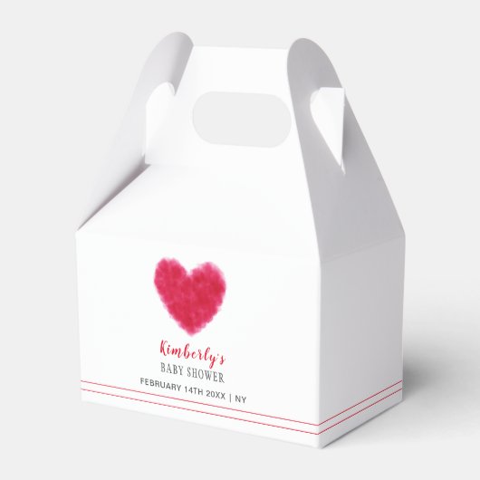 かわいい恋人フレームバレンタイン赤ちゃんシャワー フェイバーボックス (正面サイド)