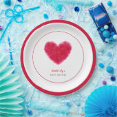 かわいい恋人フレームバレンタイン赤ちゃんシャワー ペーパープレート (パーティー)