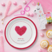 かわいい恋人フレームバレンタイン赤ちゃんシャワー ペーパープレート (パーティー)