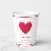 かわいい恋人フレームバレンタイン赤ちゃんシャワー 紙コップ (裏面)