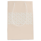 かわいい恋人ライトカラーハートパターン抱き枕 ミディアムペーパーバッグ (正面)