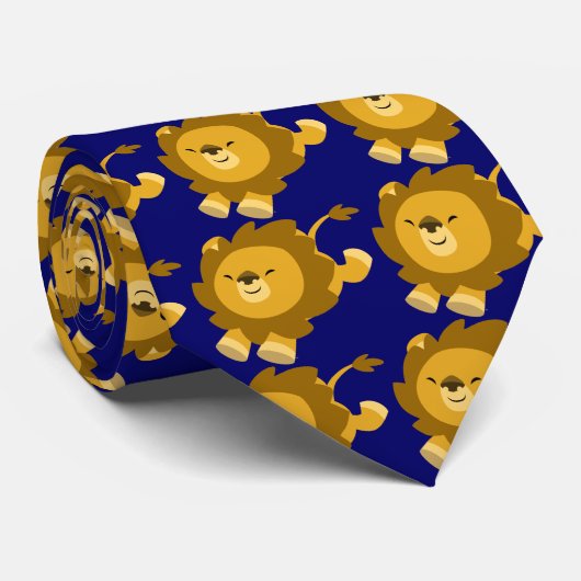 かわいい恍惚な漫画のライオンのネクタイ ネクタイ (ロール)