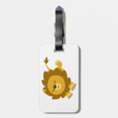 かわいい恍惚な漫画ライオンのラゲッジタグ ラゲッジタグ (裏面縦)