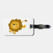かわいい恍惚な漫画ライオンのラゲッジタグ ラゲッジタグ (裏面横)