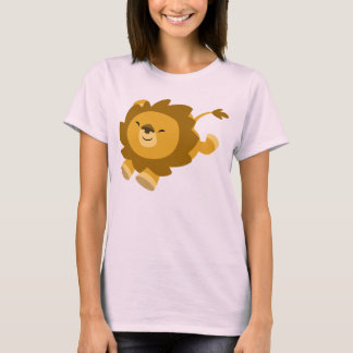 かわいい恍惚な漫画ライオン女性Tシャツ Tシャツ