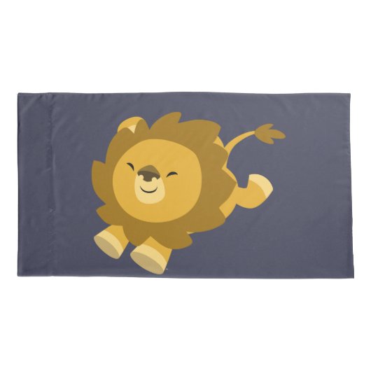 かわいい恍惚な漫画ライオン王サイズ枕ケース 枕カバー (裏面)