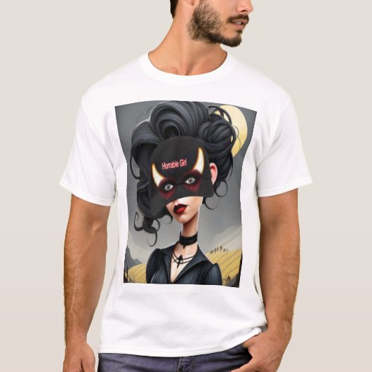 かわいい恐ろしい女の子 Tシャツ (正面)