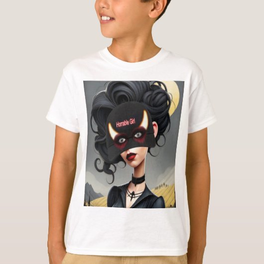 かわいい恐ろしい女の子 Tシャツ (正面)