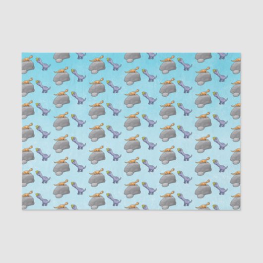 かわいい恐竜が二人 薄葉紙 (正面)