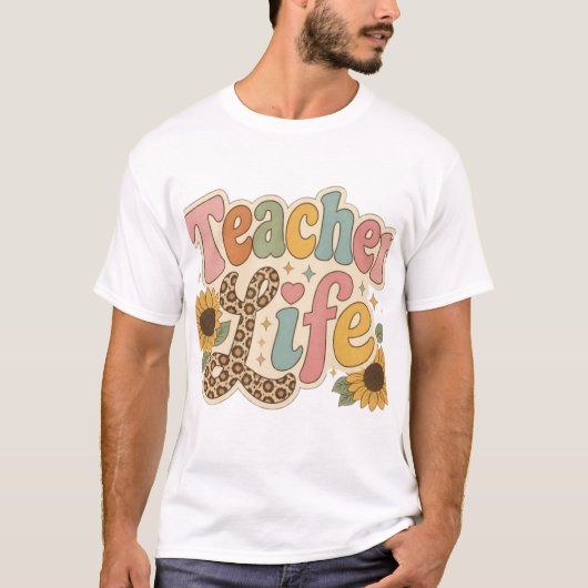 かわいい恐竜が幼稚園を制覇 新学期 Tシャツ (正面)