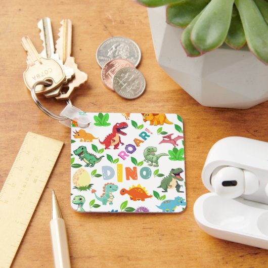 かわいい恐竜が継ぎ目なく キーホルダー (デスク)