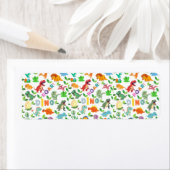 かわいい恐竜が継ぎ目なく ラベル (インサイチュ)