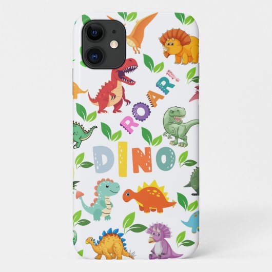 かわいい恐竜が継ぎ目なく Case-Mate iPhoneケース (裏面)