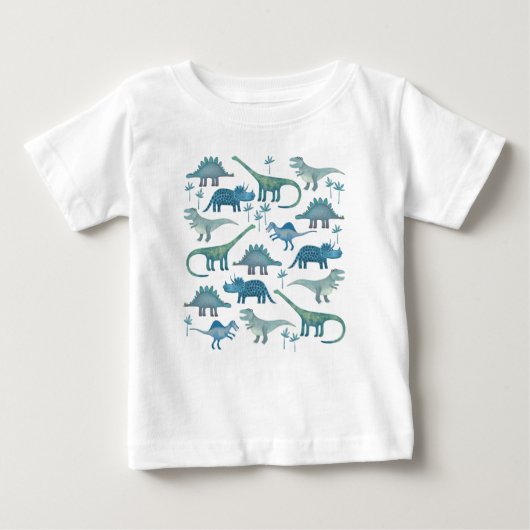 かわいい恐竜たち ベビーTシャツ (正面)