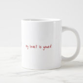 かわいい恐竜とハート ジャンボコーヒーマグカップ (右)