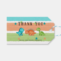 かわいい恐竜と星の赤ちゃんシャワーありがとう