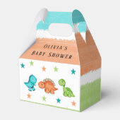 かわいい恐竜と星の赤ちゃんシャワー フェイバーボックス (正面サイド)