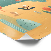 かわいい恐竜と熱気球 ポスター (コーナー)